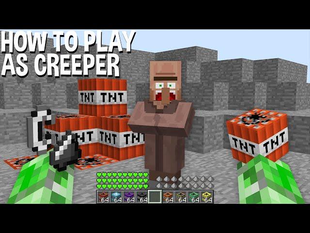 IT'S IMPOSSIBLE but HOW to PLAY as a CREEPER in Minecraft ? SECRET OPTION !