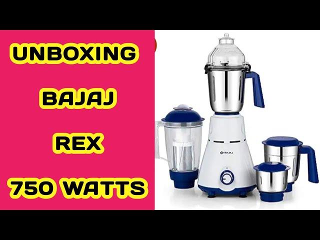 Bajaj Rex 750W Mixer Grinder with Nutri Pro Feature, 4 Jars, White colour