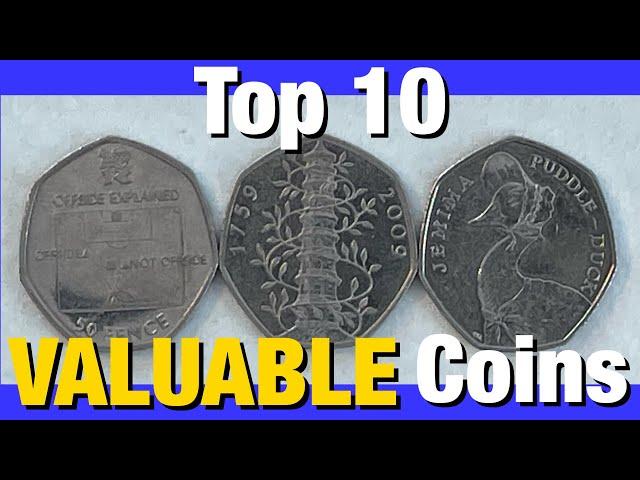 2022 Top 10 Rare and Valuable 50p UK Coins | What is My 50p Worth?