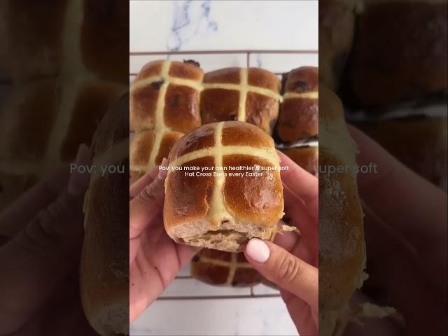 I can't stop baking these Healthier Hot Cross Buns this Easter