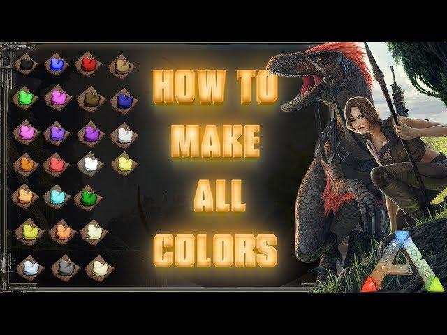 How to make all the colors (dyes) in ARK | Updated | PC, Xbox, PS4