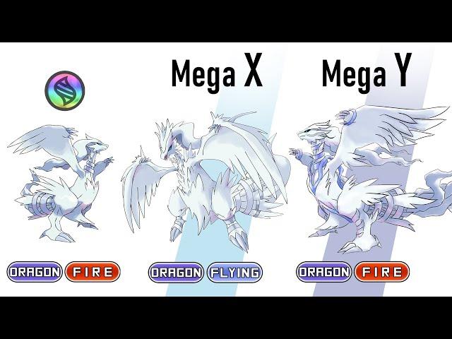 Drawing Every Mega X/Y Pokémon Evolutions : Terrakion Virizion Tornadus Reshiram