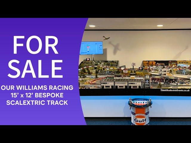 FOR SALE: Our 15’ x 12’ Williams Racing Bespoke Scalextric Track…. (links in description)