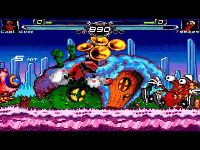 NICK54222 MUGEN: Cool Spot VS ToeJam