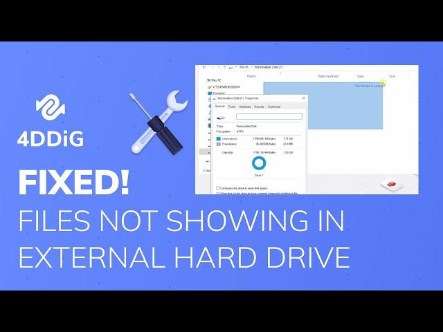 Fix Files Not Showing in External Hard Drive| Space Used But Files not Showing - 3 Methods to Fix