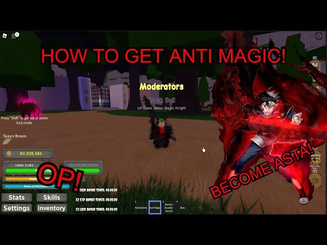 How To Get Asta's Anti-Magic Grimoire! (BECOME ASTA!) | Black Clover Kingdom Grimshot Roblox