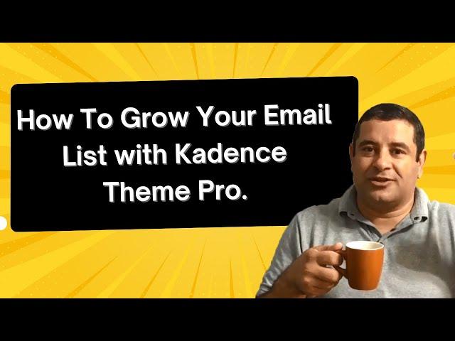 How to Add An Email Opt-in Form to your WordPress Website using Kadence Theme Kadence Pro Tutorial