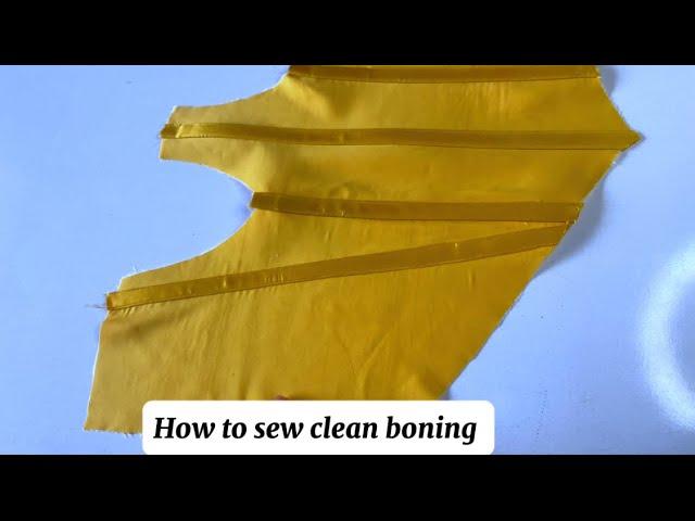 Easiest and clean boning technique || How to sew a boning to a corset