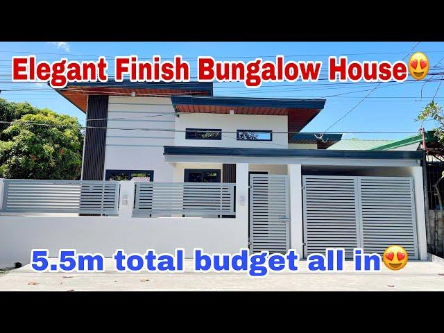 5.5m modern bungalow elegant finish na kasama pa ang lupa at fences