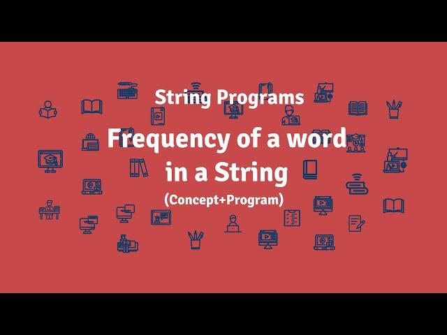 Frequency of a word in a String (Concept & Program) | ICSE -10th | Computer Applications