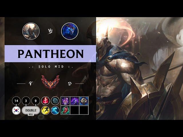Pantheon Mid vs Aurelion Sol - KR Grandmaster Patch 14.9