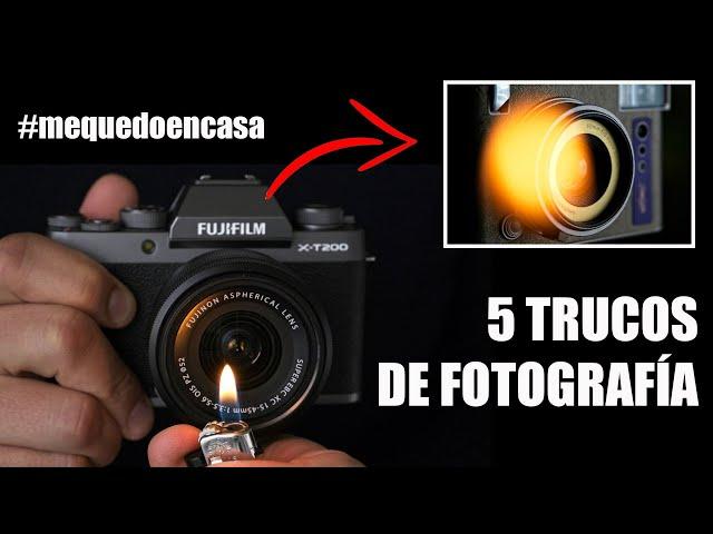 5 TRUCOS de FOTOGRAFÍA para hacer en CASA (muy fáciles)