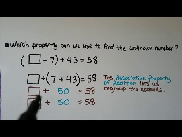 3rd Grade Math 1.5, Use Properties to Add, Commutative & Associative Properties of Addition