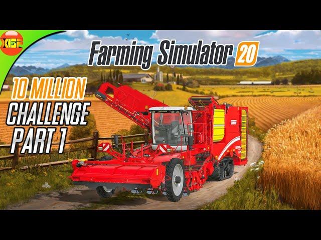 10 Million$ Challenge in Farming Simulator 20! Part 1/8 Timelapse Gameplay, fs20