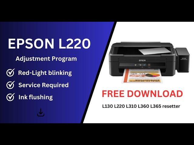 Epson L220 Resetter Printer | How to Reset Epson L220 | How to reset Epson L360 Printer