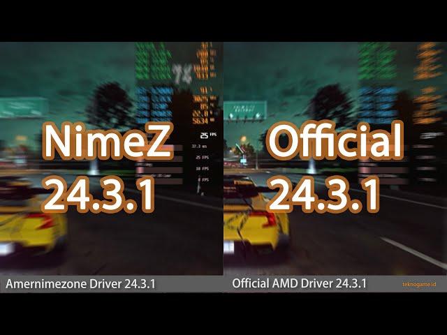 NimeZ Driver 24.3.1 vs Radeon Software Driver 24.3.1 on Laptop Vega iGPU