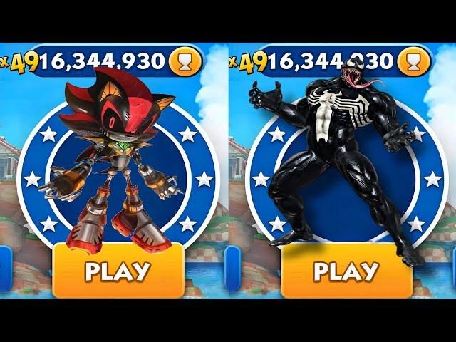 Sonic Dash - Dark Shadow VS Venom Run _ Movie Sonic vs All Bosses Zazz Eggman