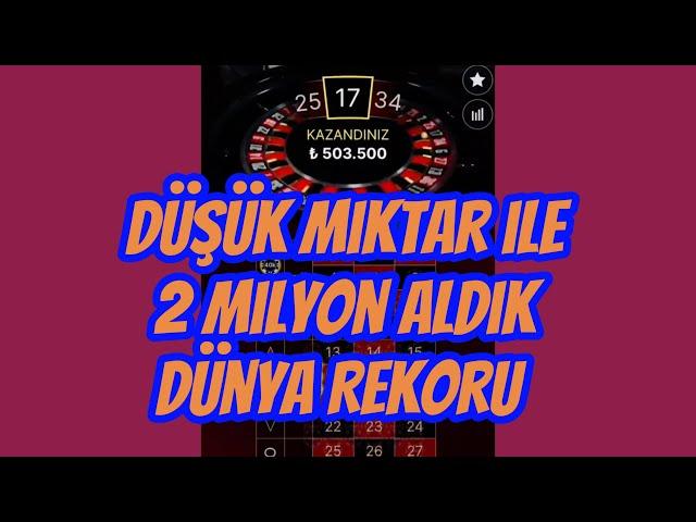 RULET | DÜŞÜK RAKAM İLE 2 M ALDIK DÜNYA REKORU ! #rulet #casino