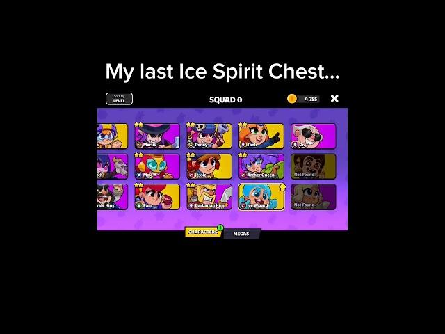 My Last Ice Spirit Chest... #supercell #squadbusters #shorts