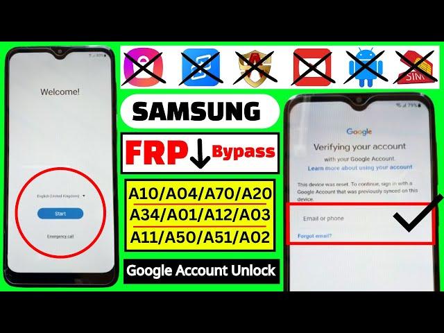 All Samsung FRP Bypass A50,A32,A02,A10,A20,A05,A70,A04,A01,A51 | Google Account Remove