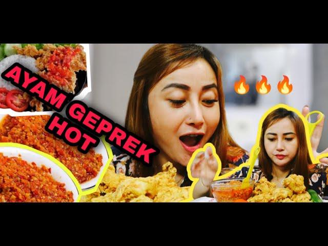 ASMR MUKBANG 1/2 KG sambal +ayam geprek paling enak! #mukbang #kuliner