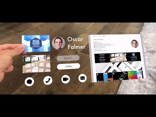 AR Business Card Concept made with ARKit