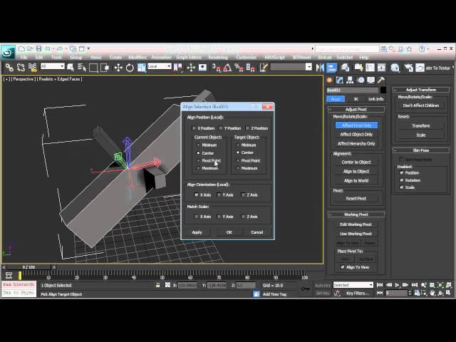 3ds max : Restore Pivot Oreintation