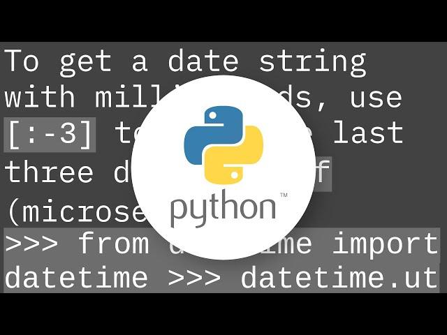 Format a datetime into a string with milliseconds