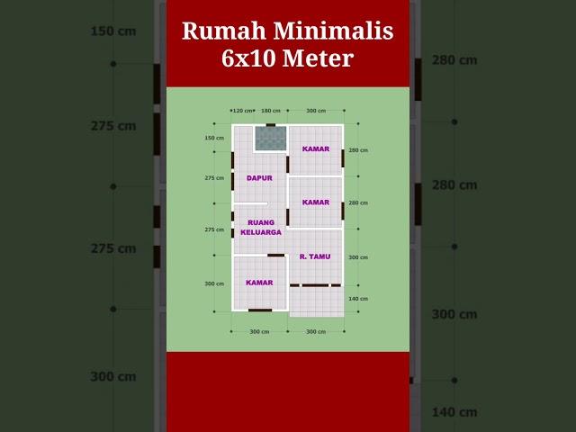 DESAIN DENAH RUMAH MINIMALIS 6X10 METER