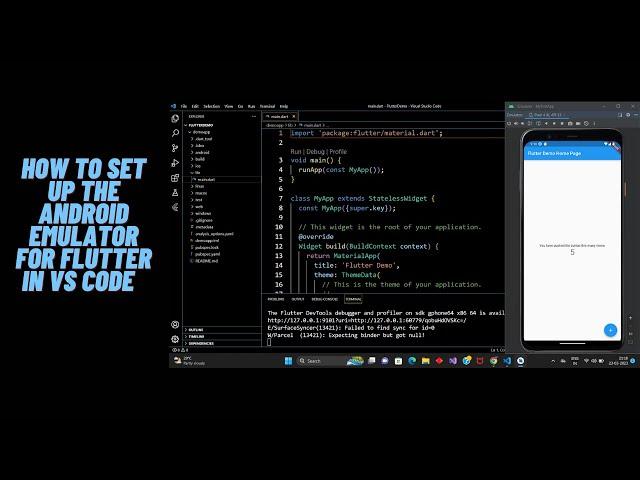 How to Set Up the Android Emulator For Flutter in VS Code (Windows)