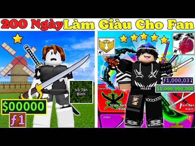 [BloxFruit] 200 Ngày Bất Ổn Giúp Fan Làm Giàu Huyết Quỷ Thuật  Thức Tỉnh Sức Mạnh Full Gear