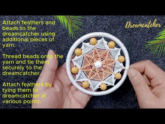 Making a dream catcher is not an easy task, Perfect Dreamcatcher | Room Décor DIY easy weaving craft