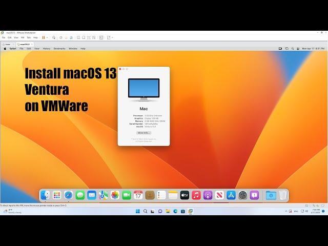 How to install macOS 13 on VMware