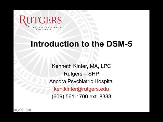 Introduction to the DSM-5