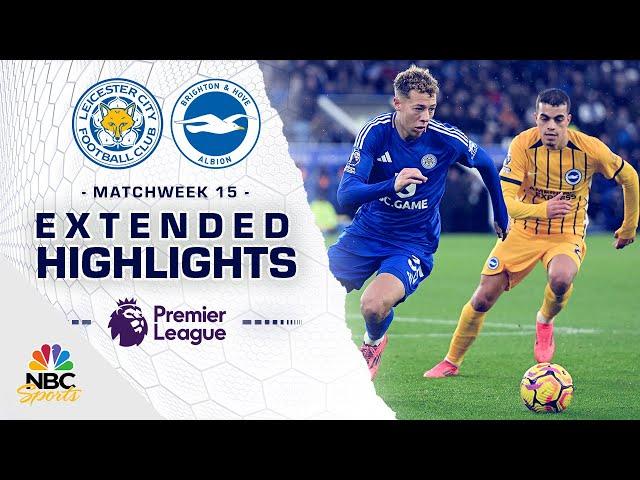 Leicester City v. Brighton | PREMIER LEAGUE HIGHLIGHTS | 12/8/2024 | NBC Sports