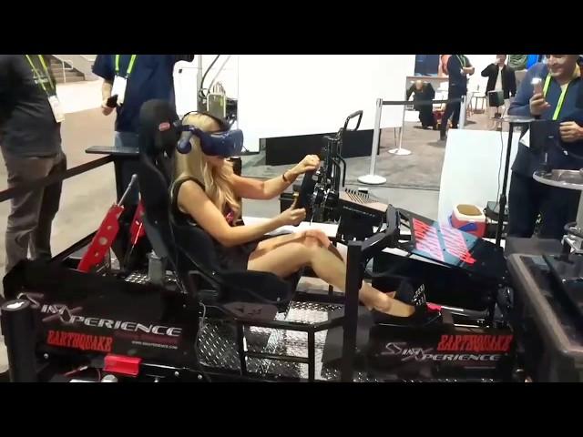 Earthquake Sound at CES 2019 - SimXperience VR Racing Simulator