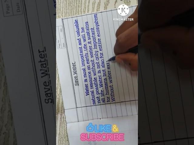 beautiful print handwriting | save water essay | neat and clean handwriting