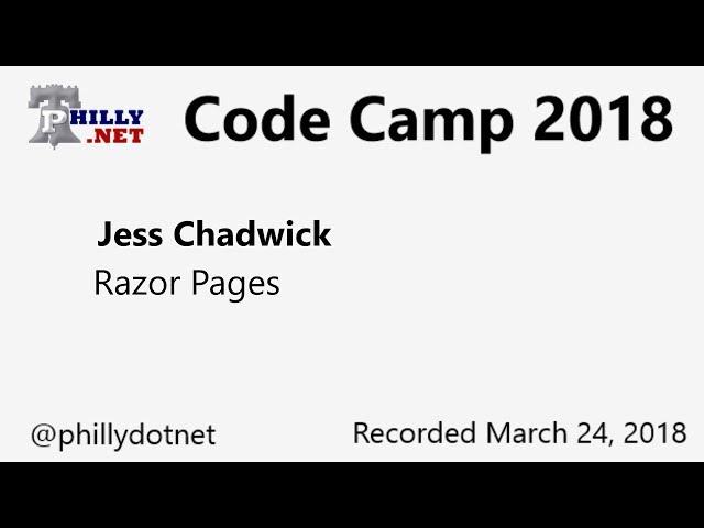 Code Camp 2018 - Introduction to Razor Pages