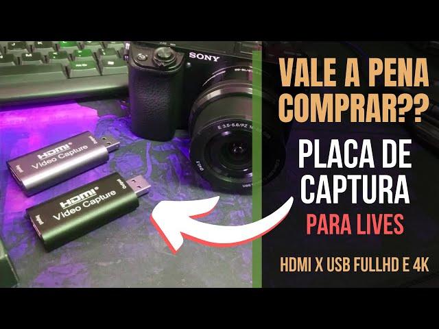 REVIEW - Placa de Captura HDMI do Aliexpress (Teste usando Sony A6000 no OBS para LIVES) FUNCIONA???