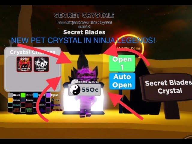 NEW SECRET PET CRYSTAL IN NINJA LEGENDS!