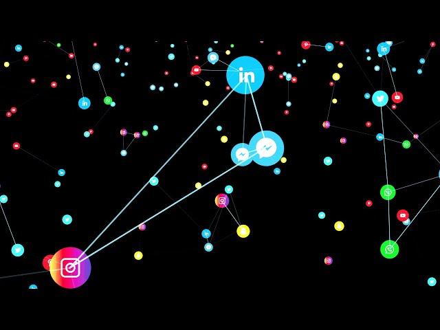 Social Media Network Animation -  4K Social Media Background Video Green Screen