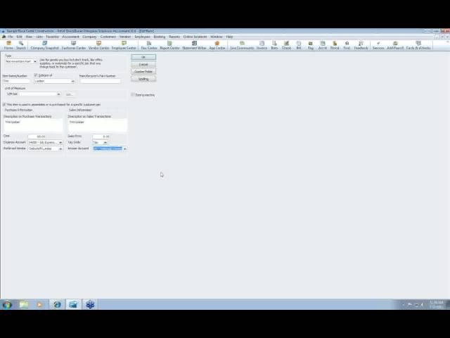 QuickBooks Tutorial - Inventory Vs. Non-Inventory