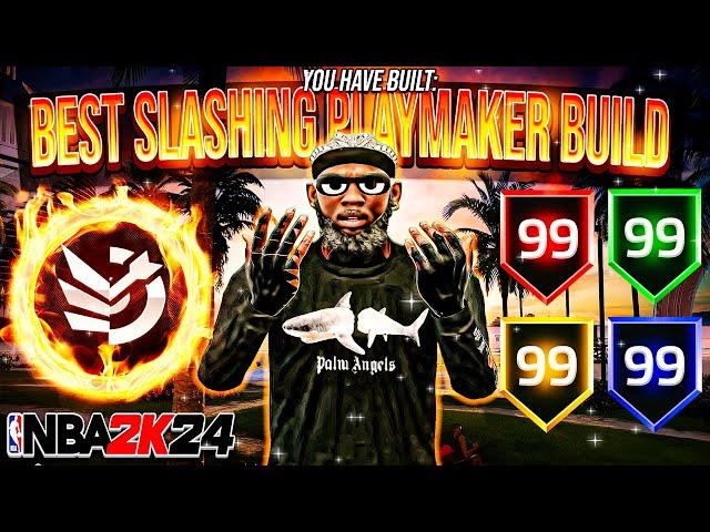 NEW BEST SLASHING PLAYMAKER BUILD IS THE BEST BUILD NBA2K24! BEST FINISHING AND SHOOTING BUILD 2K24!