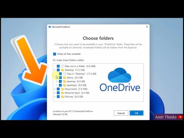 How to Remove folders from OneDrive Windows 11/10