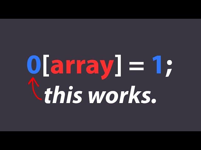 arrays are weird