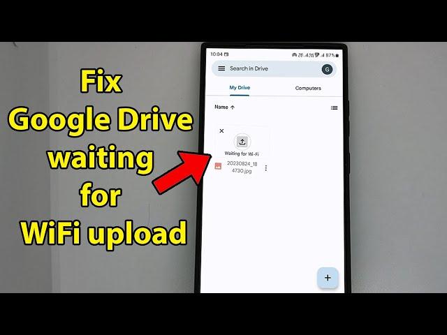 How to fix waiting for wifi in google drive