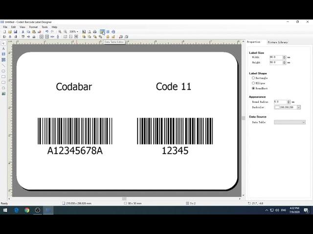 Codabar / Code 11 Barcode Generator