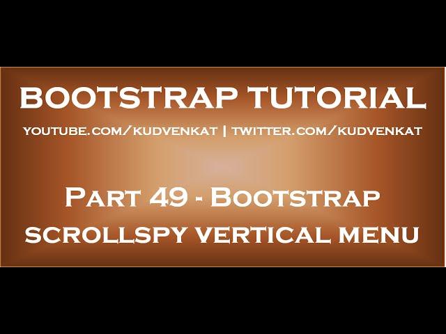 Bootstrap scrollspy vertical menu