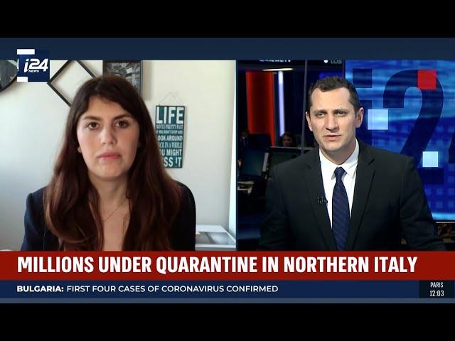 Elisa Serafini joins i24NEWS Israeli network to speak about the Italian situation on Covid-19