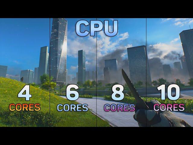 4 Cores vs 6 Cores vs 8 Cores vs 10 Cores CPU Test